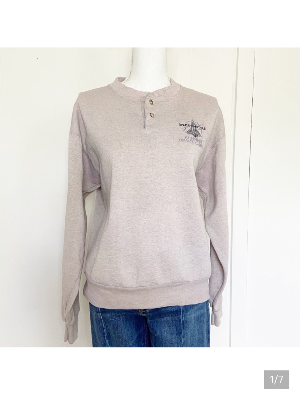 Vintage button sweatshirt Kennedy space center L